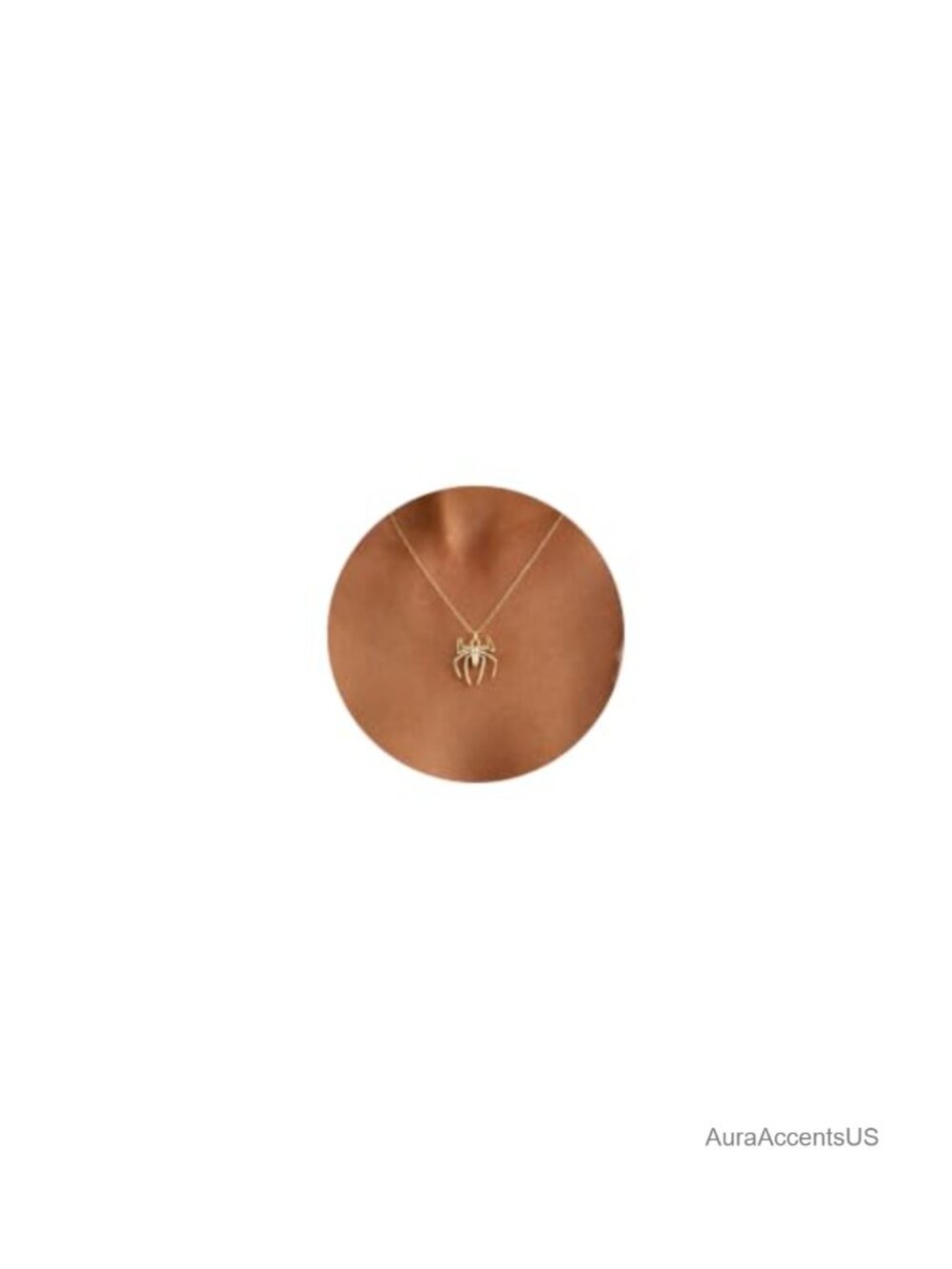 14K Gold Plated Spider Pendant Necklace Dainty Animal Jewelry Gift